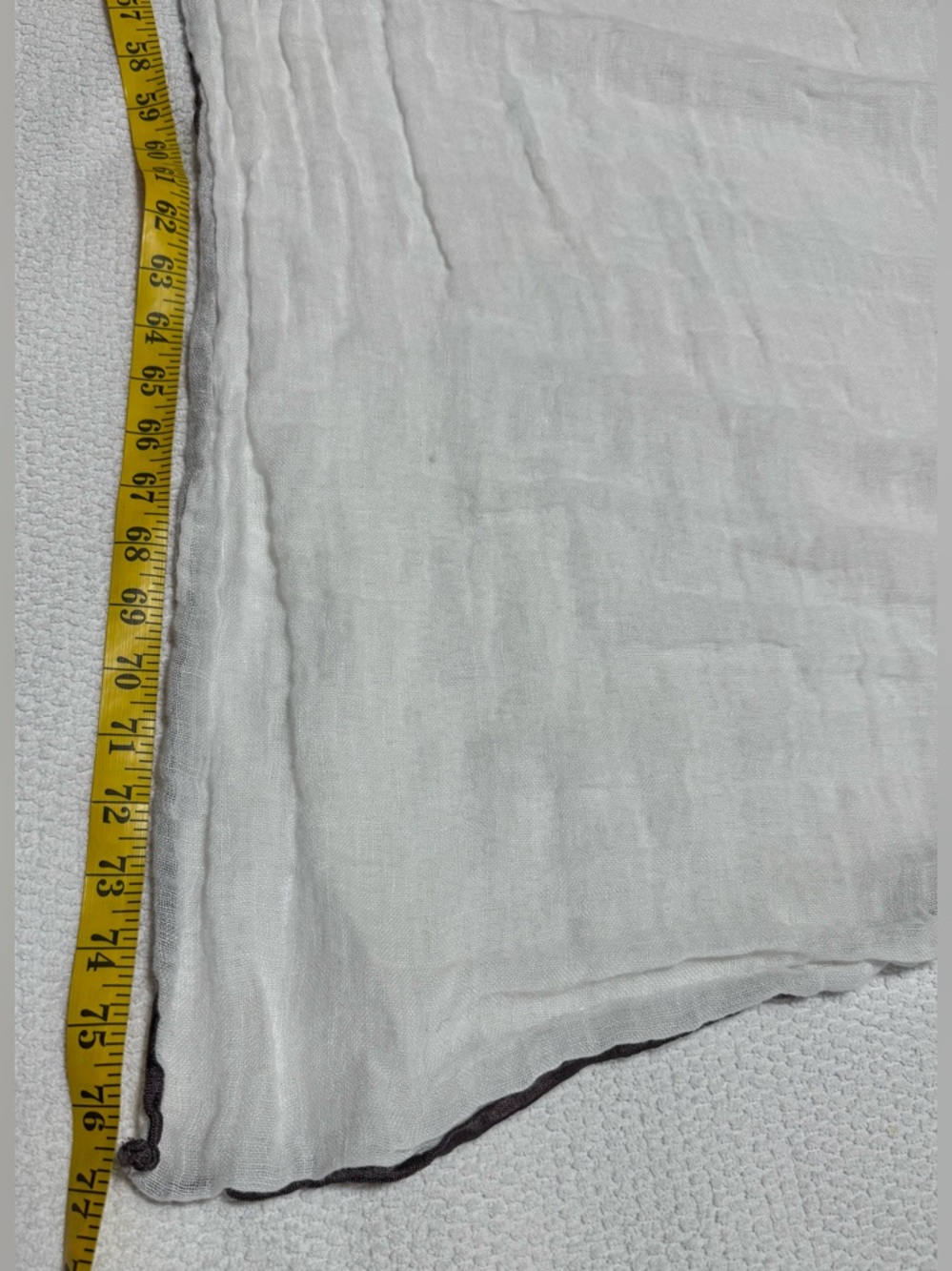 Fieldcrest luxury Curtain Panels White Linen with rod pocked 48"x77" - Picture 9 of 9